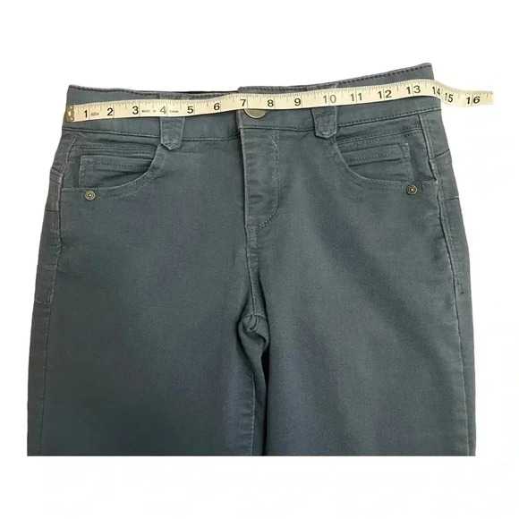 Democracy Blue Ab Technology Tummy Control Panel Mid Rise Ankle Pants Size 2 - Picture 9 of 14